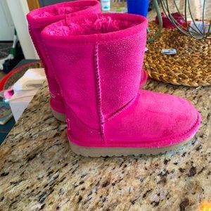 Uggs hot pink glitter boots toddler size 9 🎀